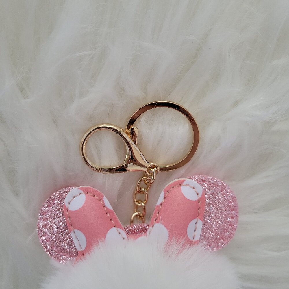 Minnie Mouse Ears Puff Keychain - Picture 5 of 5